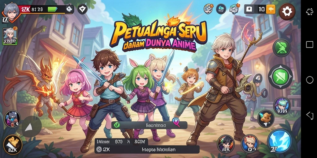 Tampilan menarik dari gameplay 8ZK yang penuh warna dan dinamis.
