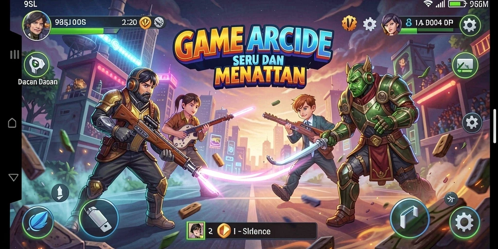 Screenshot gameplay 9SL menampilkan level penuh aksi dan tantangan menarik.