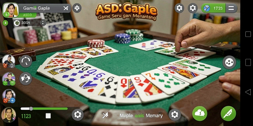 Screenshot gameplay gaple ASD123 yang seru dan interaktif.