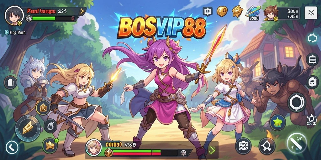 Screenshot dari gameplay BOSVIP88 yang menunjukkan aksi seru di dunia Anime.
