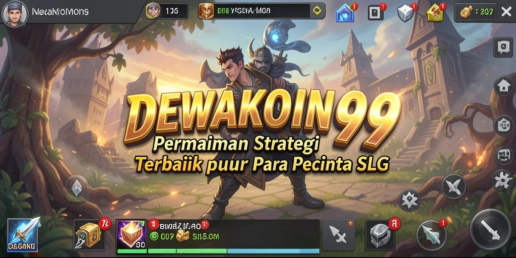 Screenshot gameplay DEWAKOIN99 menunjukkan pertempuran strategis yang intens.