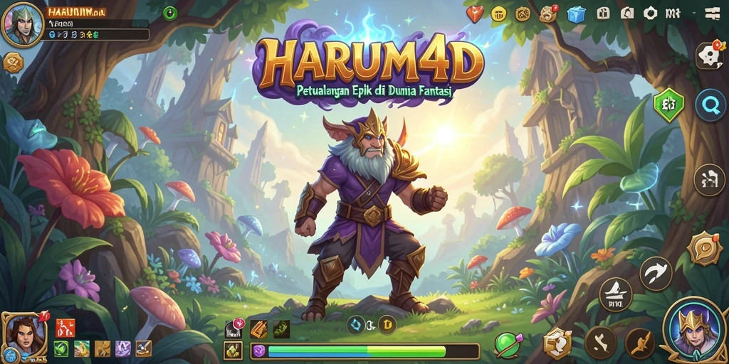 Sebuah tampilan aksi epik dalam permainan HARUM4D dengan karakter yang saling berhadapan.