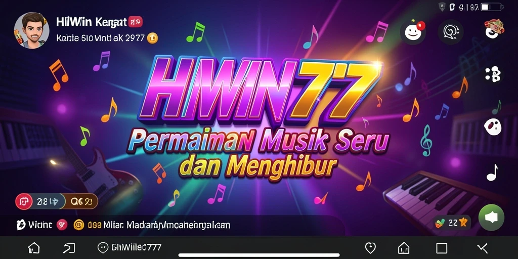 Tangkapan layar gameplay HIWIN777 menampilkan keseruan bermain musik.