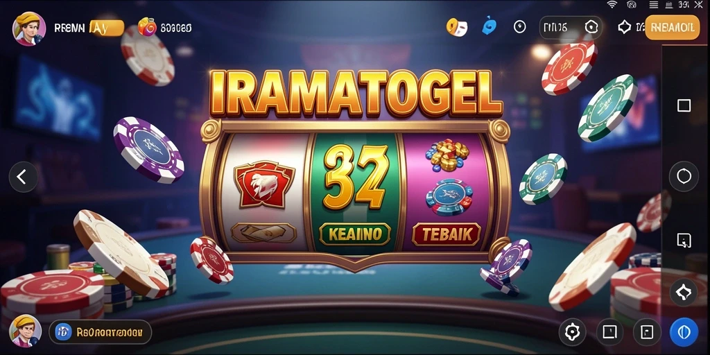 Screenshot gameplay IRAMATOGEL menampilkan suasana kasino yang menegangkan.