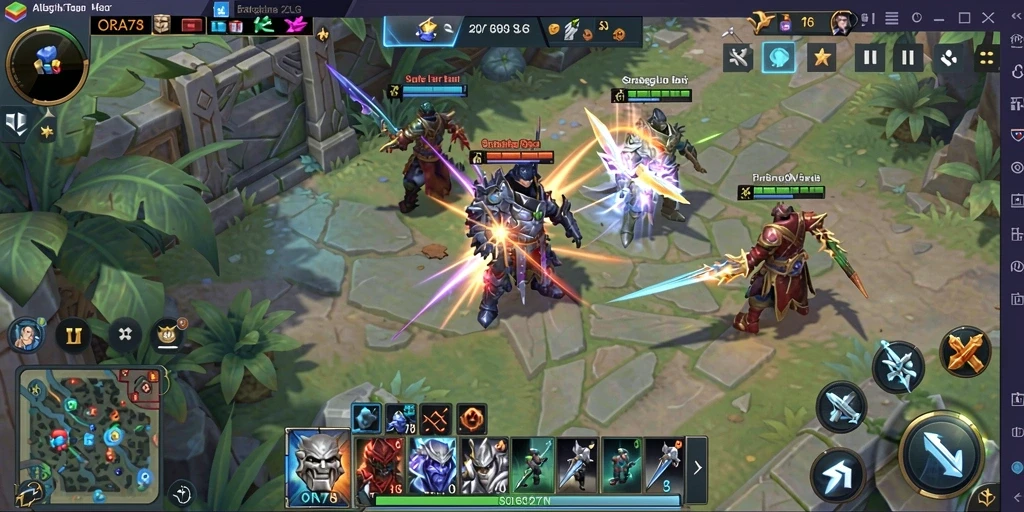 Tampilan menawan dari gameplay strategis di ORA78.