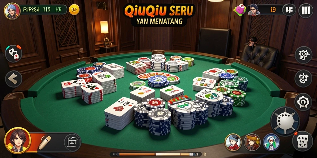 Tampilan menarik dari gameplay QiuQiu RP8 yang seru.