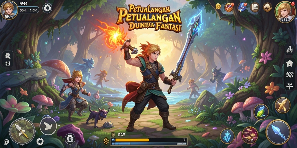 Screenshot gameplay RR44 menampilkan karakter dalam petualangan seru.