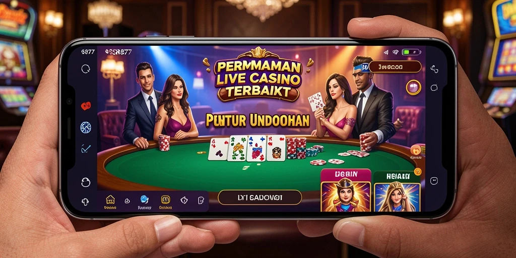 Menampilkan gameplay Live Casino yang interaktif dan mendebarkan di SR877.