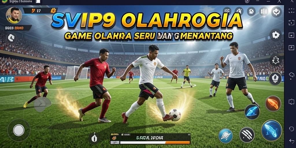 Screenshot utama SVIP9 menampilkan momen seru dalam pertandingan olahraga.